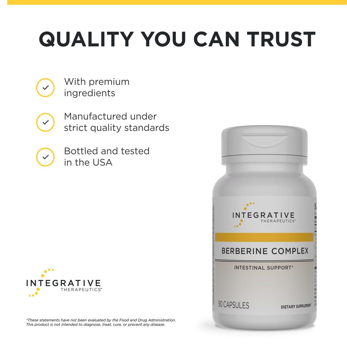 Berberine Complex Integrative Therapeutics bottle with capsules