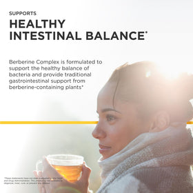 Berberine Complex Integrative Therapeutics capsules on a wooden table