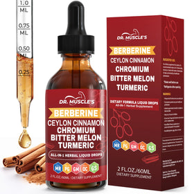 Berberine DR. MUSCLE'S avec Cannelle de Ceylan en bouteille de 2 FL OZ