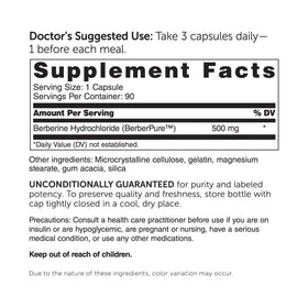 Berbérine DR.WHITAKER 1 500 mg capsules à l'intérieur du flacon