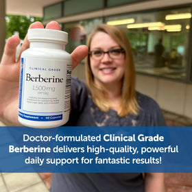 Berbérine DR.WHITAKER 1 500 mg flacon ouvert avec capsules