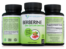Berberine et Cannelle de Ceylan 1200mg sur une table en bois