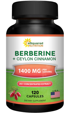 Berbérine et Cannelle de Ceylan aSquared Nutrition 120 capsules