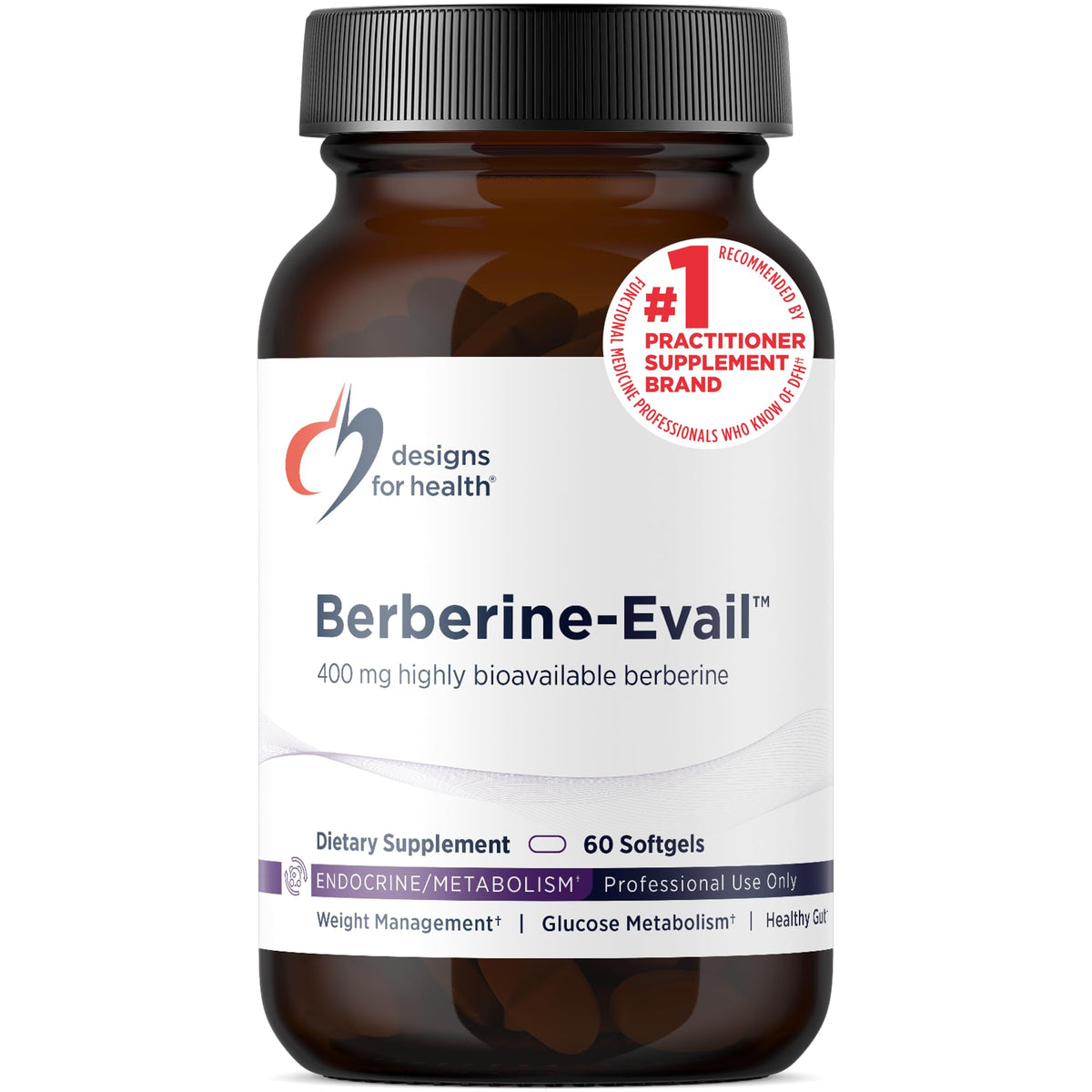 Berberine Evail Designs for Health 60 Portions vue avant