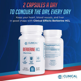 Berbérine HCL 1200mg Clinical Effects étiquette détaillée
