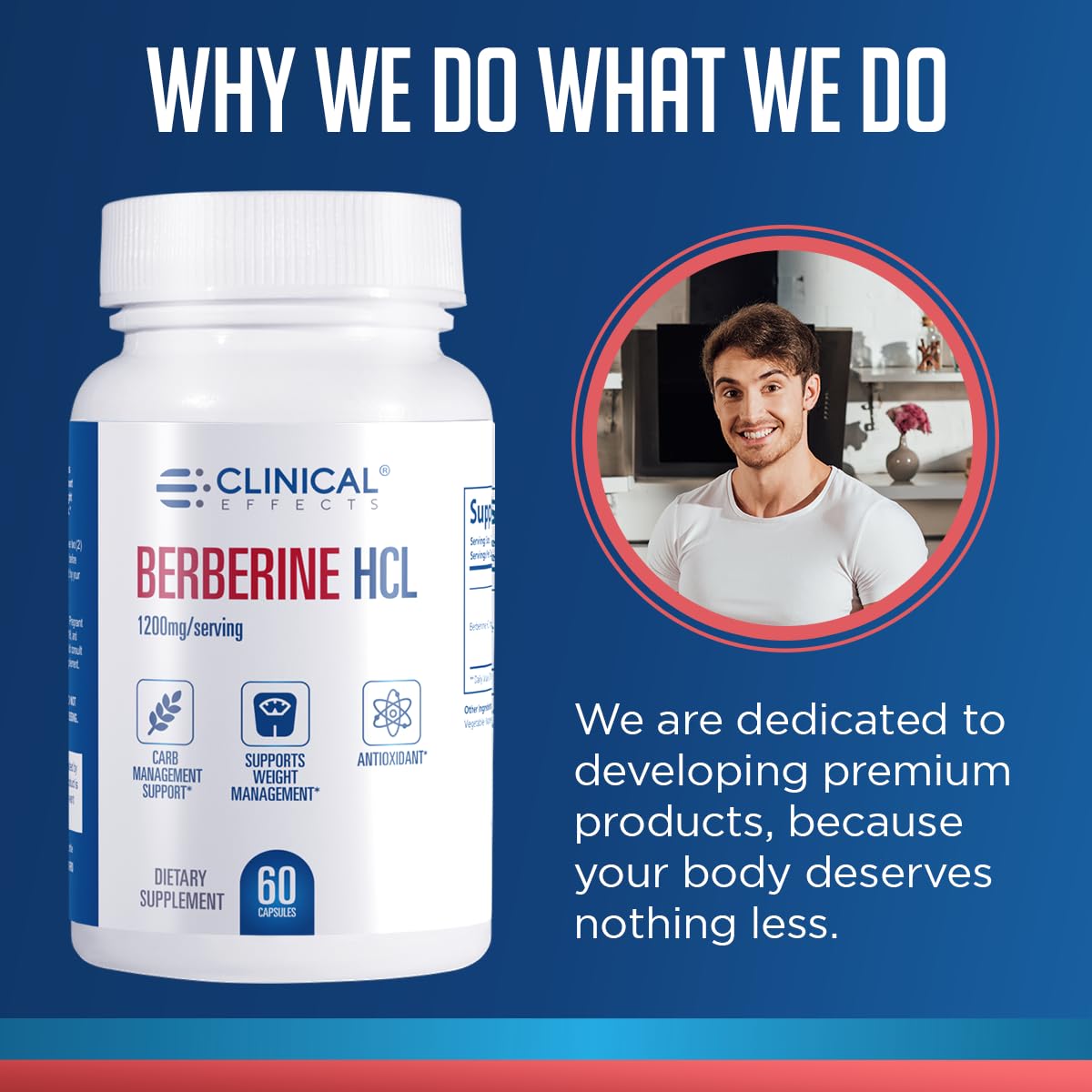 Berberine HCL 1200mg Clinical Effects - ingrédients clés