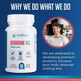 Berbérine HCL 1200mg Clinical Effects ingrédients principaux