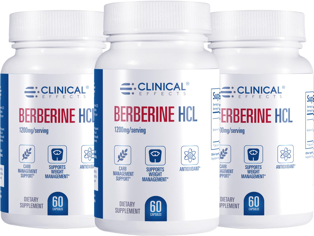 Berberine HCL 1200mg Clinical Effects - vue avant du produit