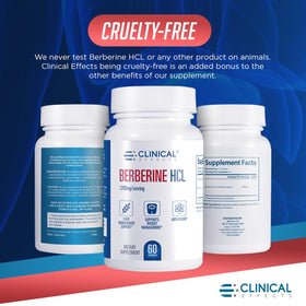 Berberine HCL 1200mg Clinical Effects - vue latérale du produit