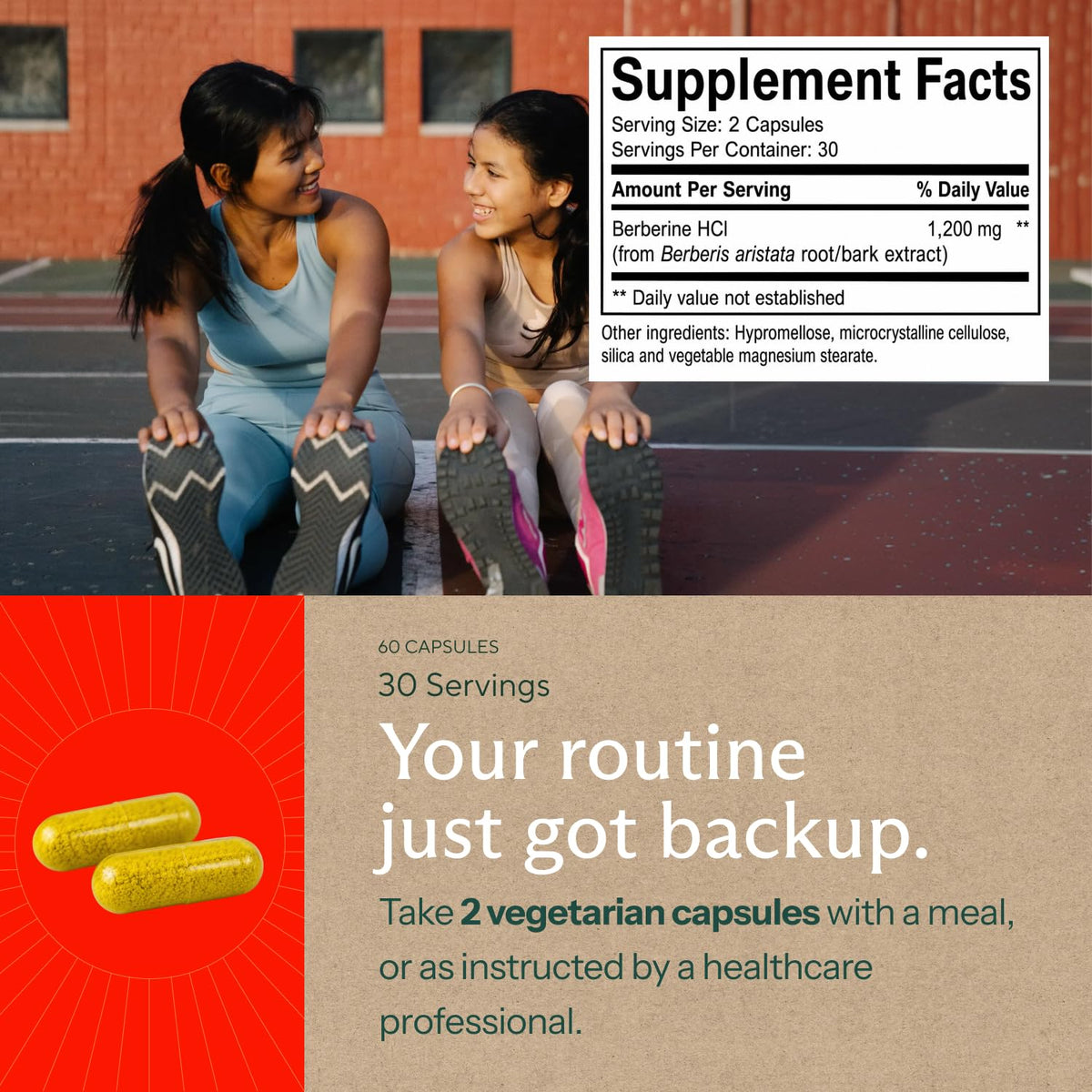 Berbérine HCl Sunergetic capsules sur une table