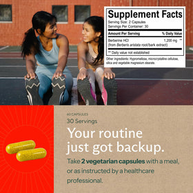 Berbérine HCl Sunergetic capsules sur une table