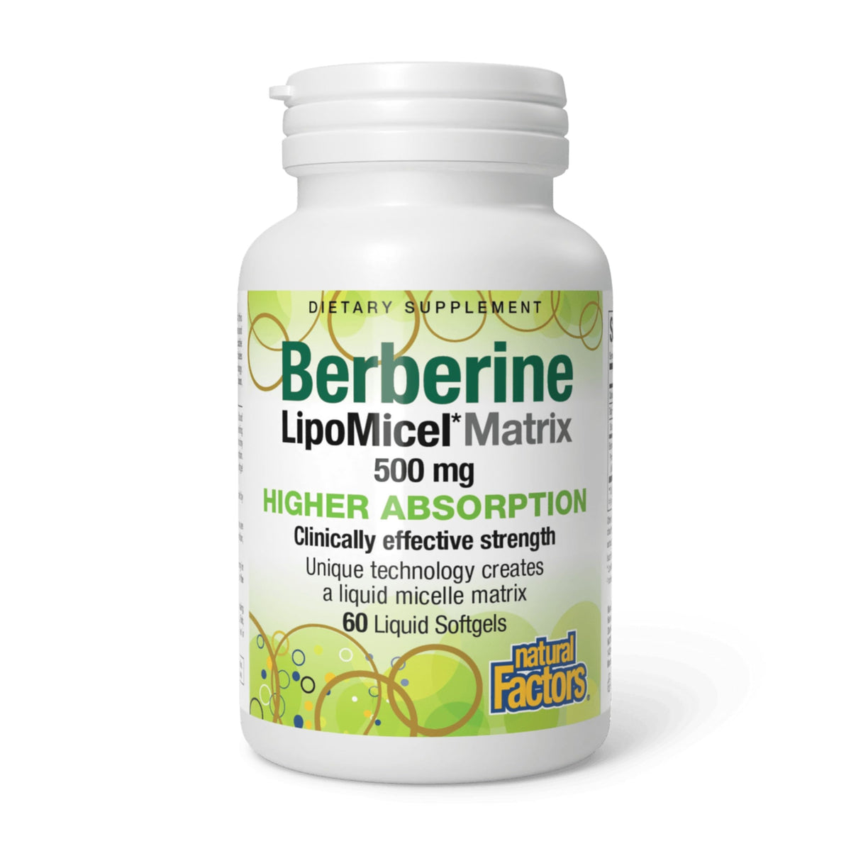Berbérine LipoMicel Matrix 500 mg Natural Factors gélules végétales