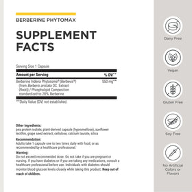 Berberine Phytomax capsules sur fond blanc