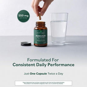 Berberine Phytosome 550 mg, vue de l'arrière de la boîte