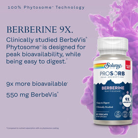 Berberine Phytosome SOLARAY 550 mg 60 VegCaps - capsules à l'intérieur