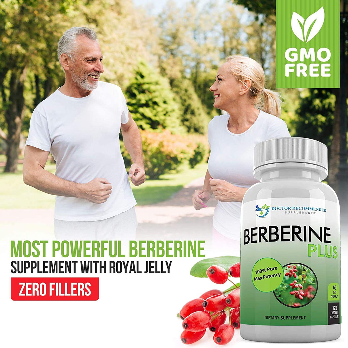Berberine Plus 1200mg, capsules ouvertes sur une table