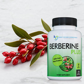 Berberine Plus 1200mg, capsules végétales à l'intérieur du flacon