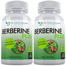 Berberine Plus 1200mg capsules végétales, vue de face