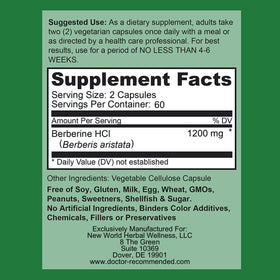 Berberine Plus 1200mg emballage, vue de côté