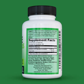 Berberine Plus 1200mg, étiquette du produit