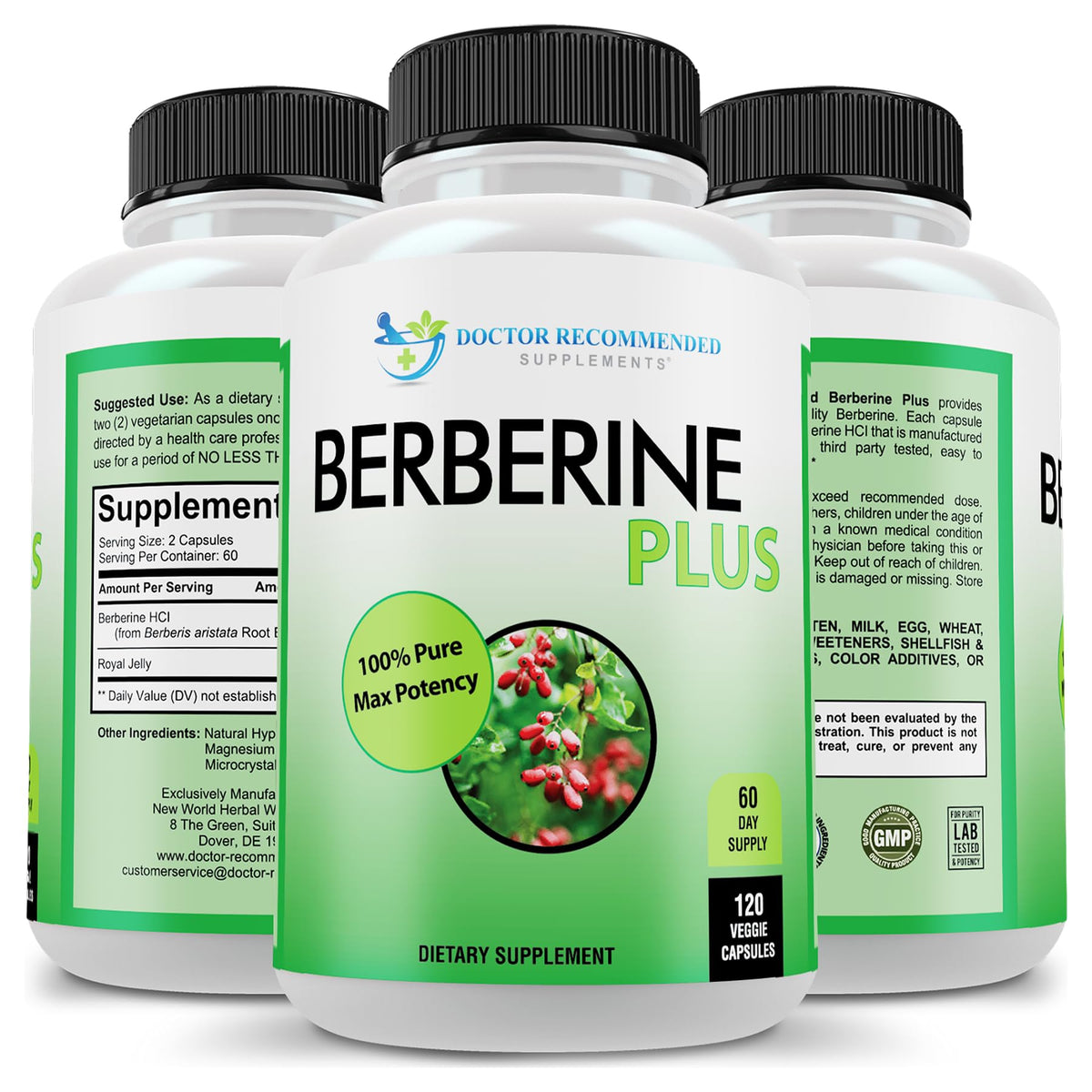 Berberine Plus 1200mg packaging and label