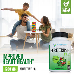 Berberine Plus 1200mg, vue de profil du flacon