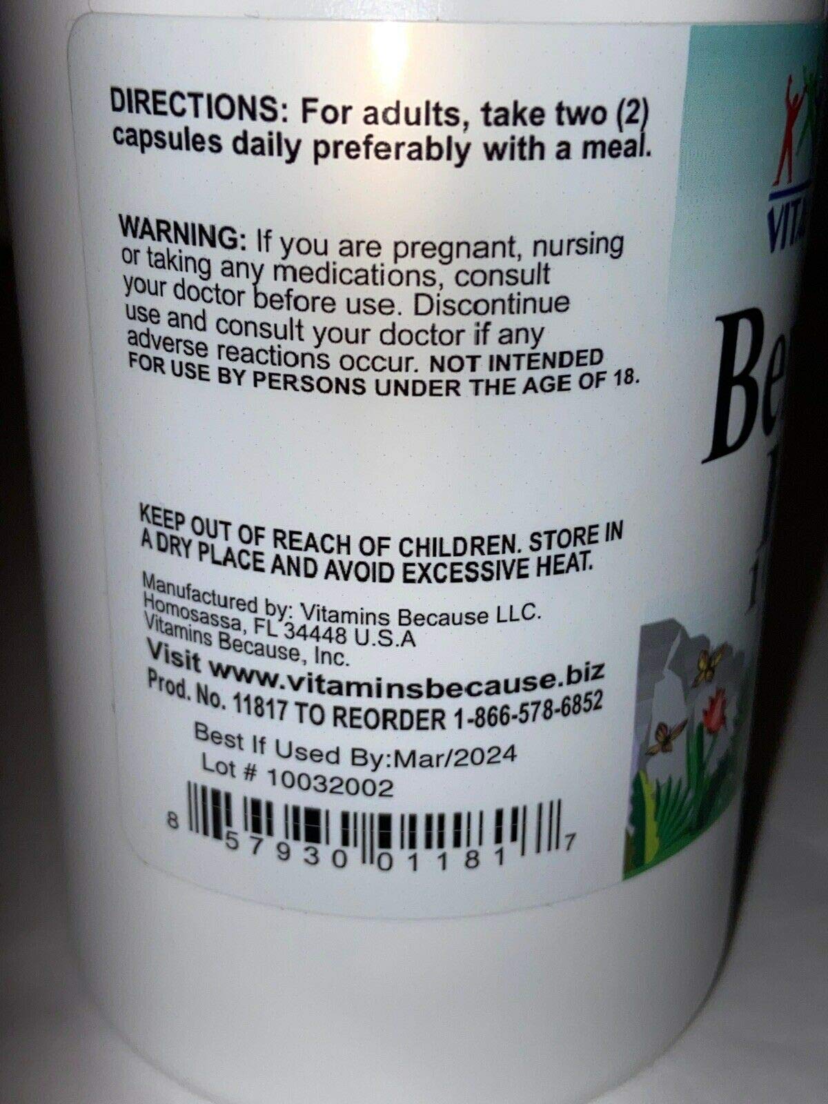Berbérine Pure 1000mg capsules sur un fond neutre