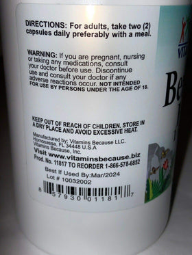 Berbérine Pure 1000mg capsules sur un fond neutre