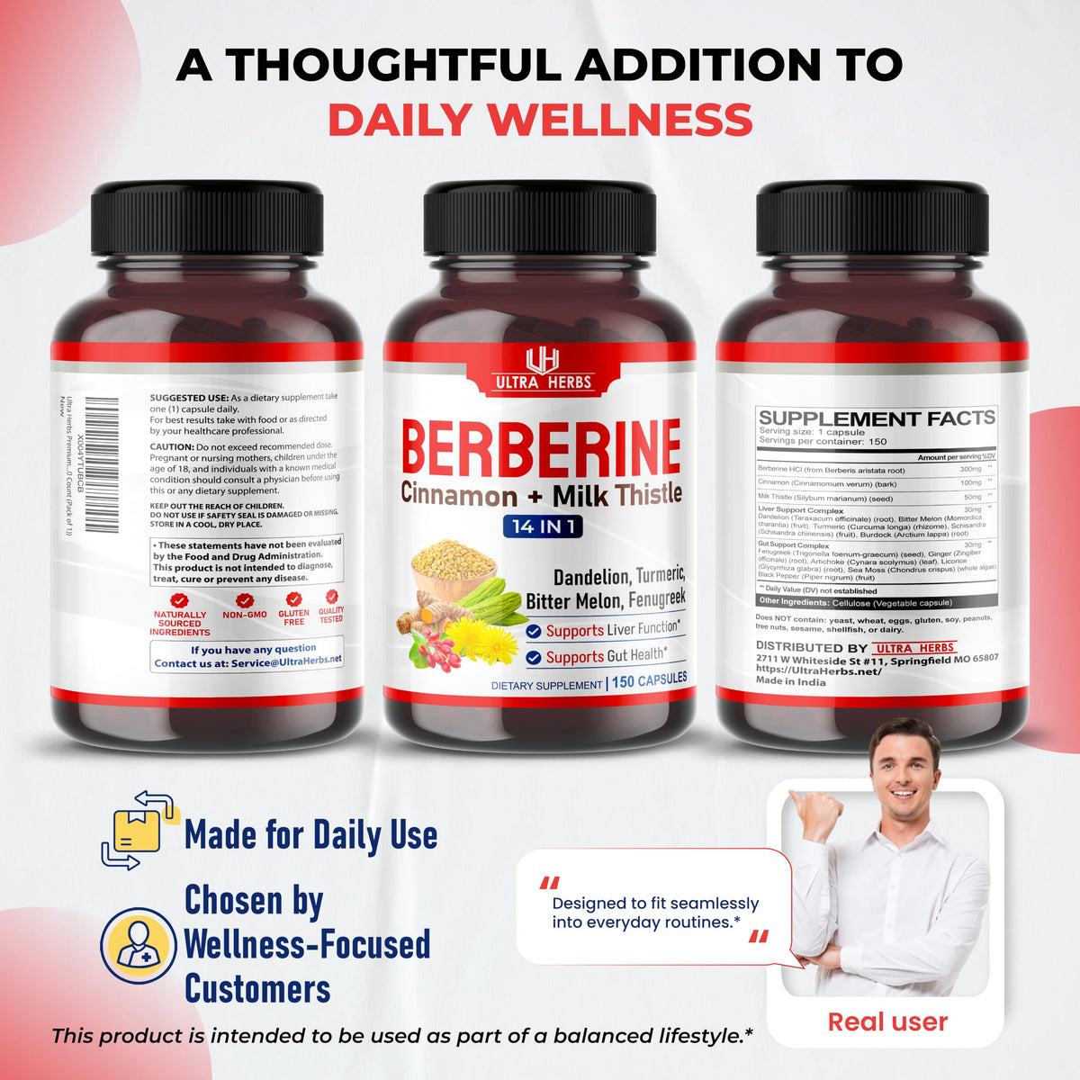 Berbérine ULTRA HERBS en mode de vie actif