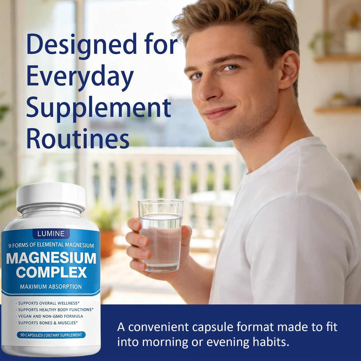 Berbino Complément Alimentaire Magnésium 1000 mg, 90 Capsules - détails des capsules