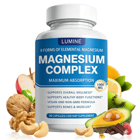 Berbino Complément Alimentaire Magnésium 1000 mg, 90 Capsules - vue de face