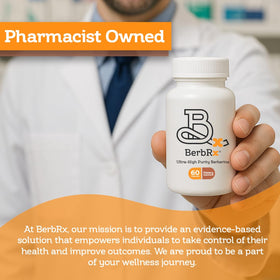 BerbRx Berbérine HCl 1000mg capsules végétales dans une main