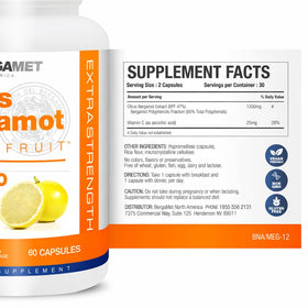 BergaMet Citrus Bergamot étiquette et informations nutritionnelles