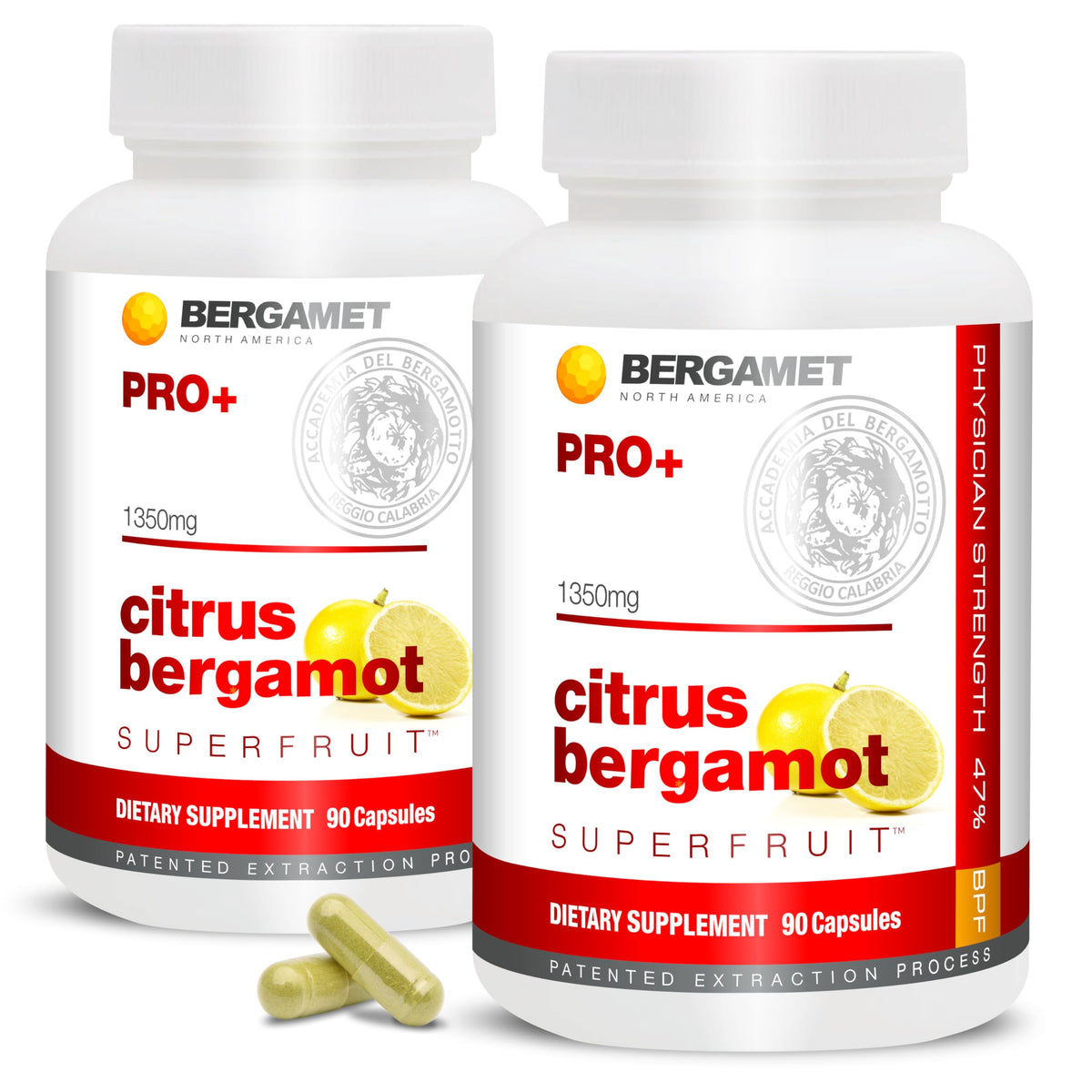 BergaMet Citrus Bergamot PRO+ 675mg 180 gélules vue de face