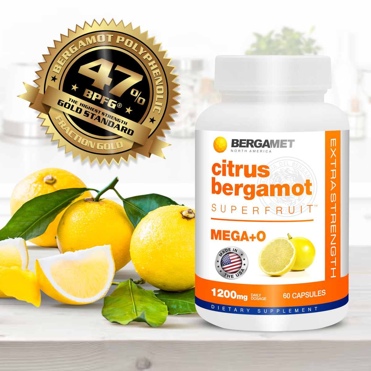 BergaMet Complément Alimentaire Bergamote Citrine 1200mg en contexte