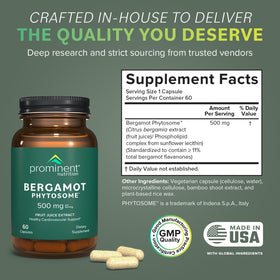 Bergamot Phytosome, capsules de 500 mg, vue de près