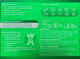 Berocca Comprimés Effervescents Orange, vue du dessous de l'emballage