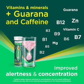 Berocca comprimés effervescents sur une table