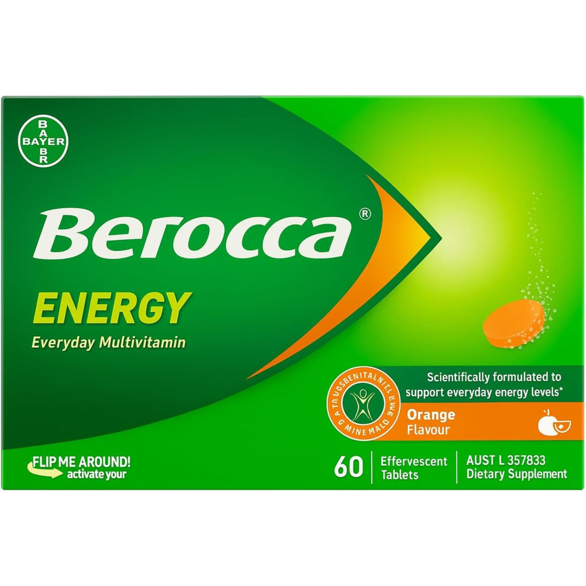 Berocca Multivitamines Effervescentes Orange boîte de 60 tablettes avant