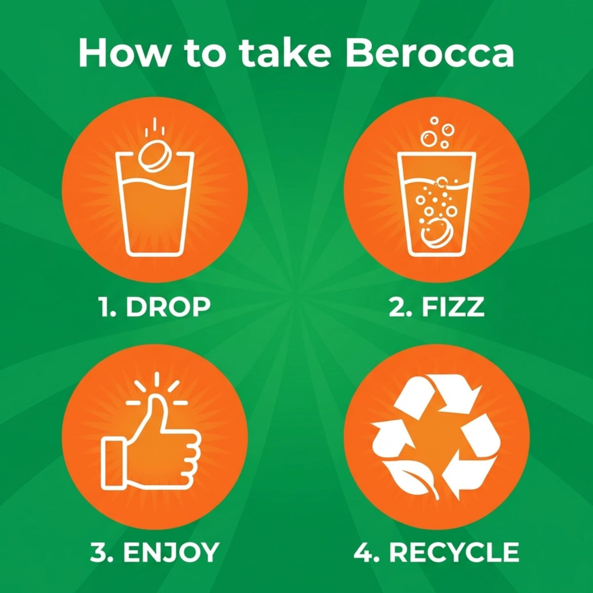 Berocca Multivitamines Effervescentes Orange boîte ouverte avec tablettes