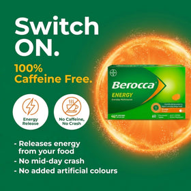 Berocca Multivitamines Effervescentes Orange emballage arrière