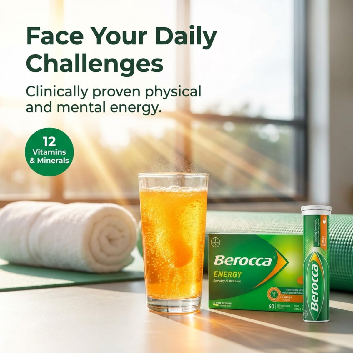Berocca Multivitamines Effervescentes Orange tablette effervescente vue de près