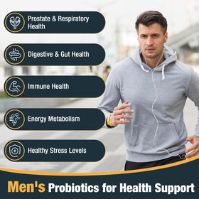 Besenify Probiotiques pour Hommes capsules sur une table