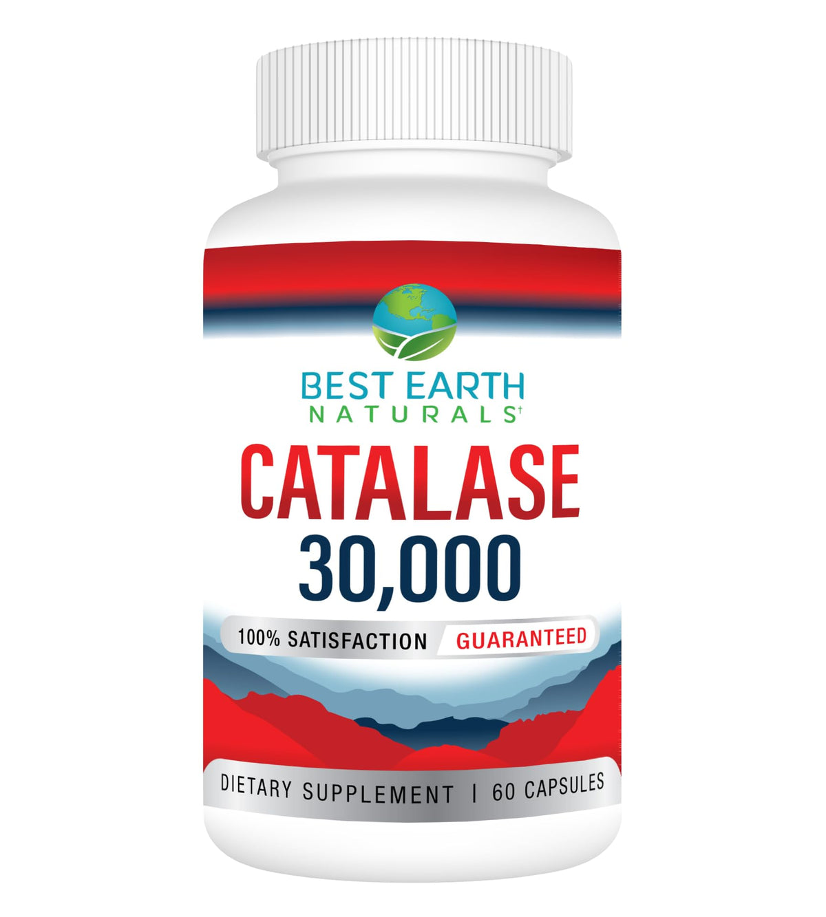 Best Earth Naturals Catalase 30 000 complément alimentaire 60 gélules vue de face