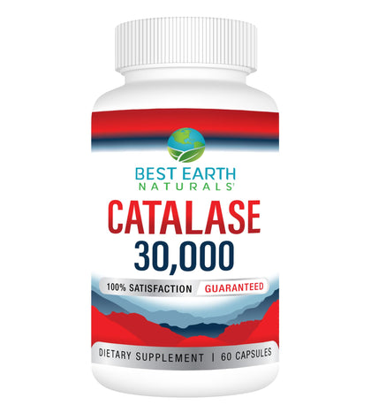 Best Earth Naturals Catalase 30 000 complément alimentaire 60 gélules vue de face
