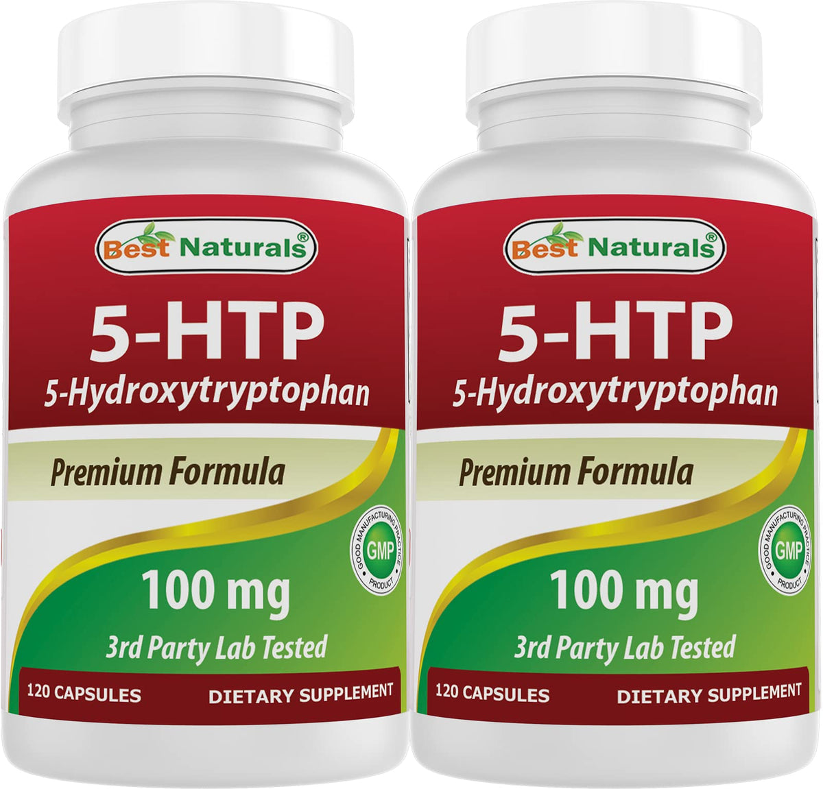 Best Naturals 5-HTP 100 mg 120 Capsules vue de face