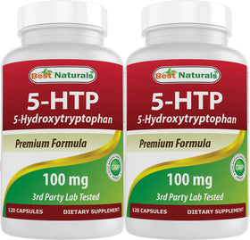 Best Naturals 5-HTP 100 mg 120 Capsules vue de face