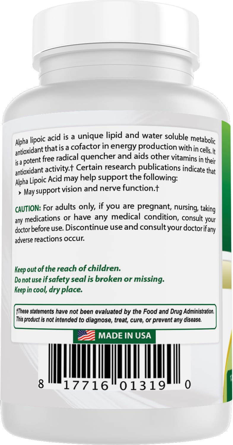 Best Naturals Acide Alpha-Lipoïque 200 mg - capsules en gros plan
