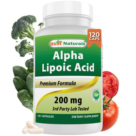 Best Naturals Acide Alpha-Lipoïque 200 mg flacon de 120 capsules