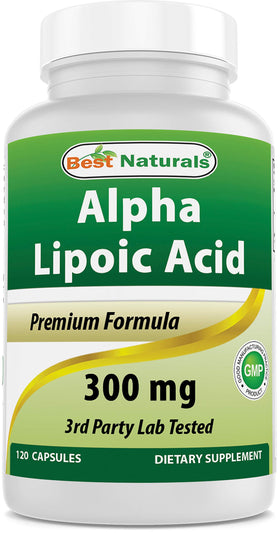 Best Naturals Acide Alpha Lipoïque 300 mg 120 Capsules vue avant
